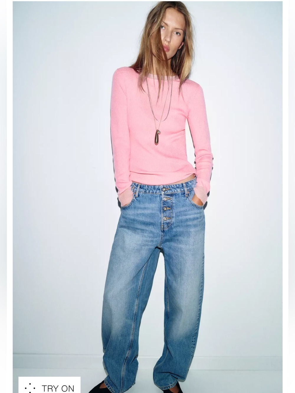 Zara LOOSE BAGGY JEANS